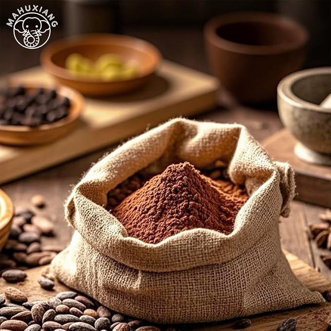MAHUXIANG Alkalized Cocoa Powder (8.8 oz / 250 g) — Dutch-Processed Cocoa for Baking, Desserts & Hot Cocoa, No Added Ingredients, Gluten-Free