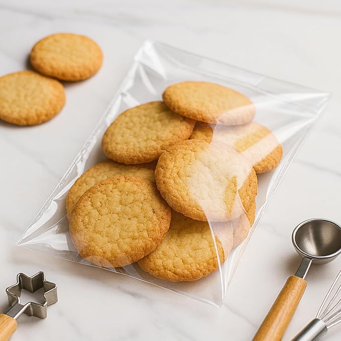 Morepack Self Sealing Cellophane Bags Self Adhesive,6x12 Inches Clear Resealable Cellophane Bags 200 Pieces