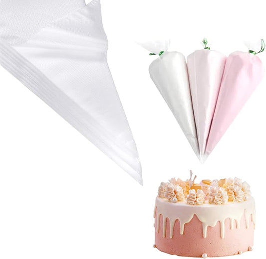 Piping Bags,100 Pieces Anti Burst Piping Bags, 12 Inches, Icing Piping Bags, Disposable Cake Decorating Bags, Non-Slip Pastry Bags-Ideal for Cakes,Cream Frosting and Cookie Decorating