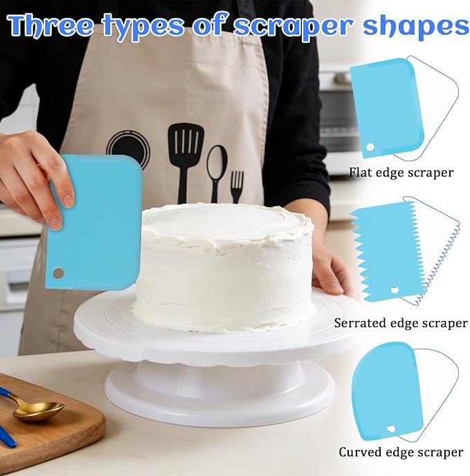 49pcs Piping Bags and Tips with Storage Case Set, 36 Stainless Steel Piping Tips, Reusable Pastry Bags, Scrapers and Storage Case, Frosting Tip for Cupcakes Cakes Cookies Decoration DIY Baking
