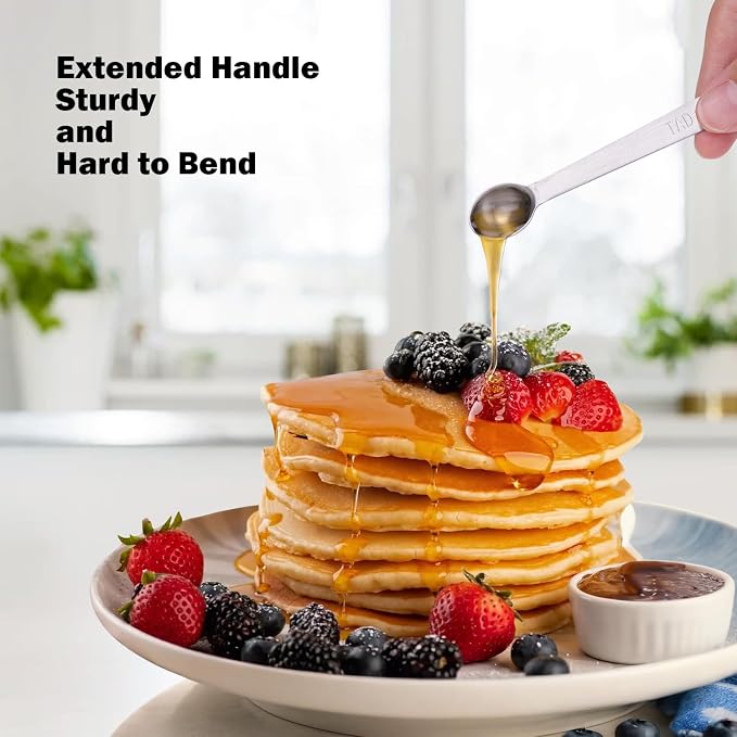 20PCS Measuring Cups and Spoons Set, Stainless Steel Stackable Nesting Measuring Set with Leveler for Baking, Cooking, Dry & Liquid Ingredients