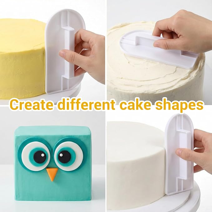 JJUNW 4PCS Fondant Smoothing, Finisher Sugarcraft Cups, Fondant-Smoother Tool Fondant Paddle for Cake Decorations Sculpting and Modeling Sugar Craft