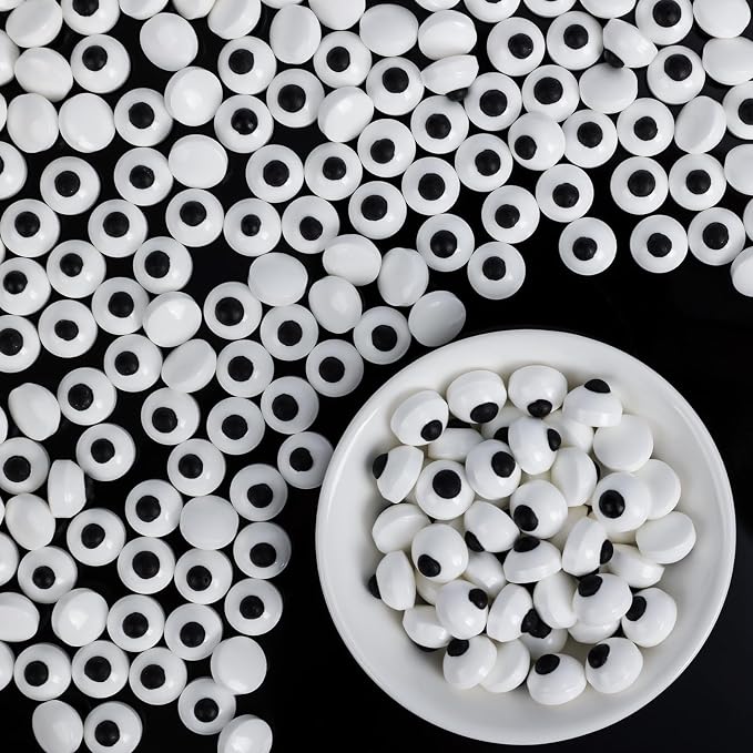 Edible Eyes Cookie Sprinkles,Edible Candy Eyes for Decorating,130g/4.58oz,Small Eyeballs,Black and White Sugar for Cake Decorating,1 cm Eyeballs Sprinkles for Cupcake Toppers Chocolate Cookie Ice Cream Decoration,Children's Party Supplies