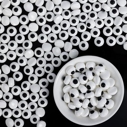 Edible Eyes Cookie Sprinkles,Edible Candy Eyes for Decorating,130g/4.58oz,Small Eyeballs,Black and White Sugar for Cake Decorating,1 cm Eyeballs Sprinkles for Cupcake Toppers Chocolate Cookie Ice Cream Decoration,Children's Party Supplies