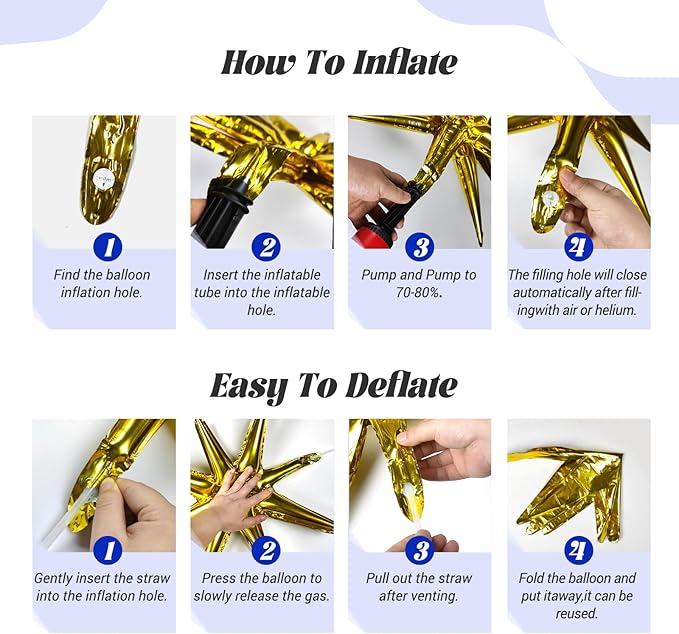 FOTIOMRG 136pcs Royal Blue and Gold Balloons Arch Garland Kit with Star Foil Balloons, 5 10 12 18 inch Navy Blue White and Gold Balloon for Anniversary Wedding New Year Birthday Party Decorations