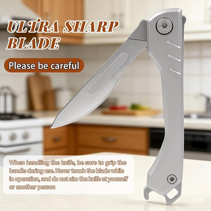 Dough Scorer Knife Folding Bread Scorer Tool with Extractable Blade Dough Scoring Tool Kit for Baking
