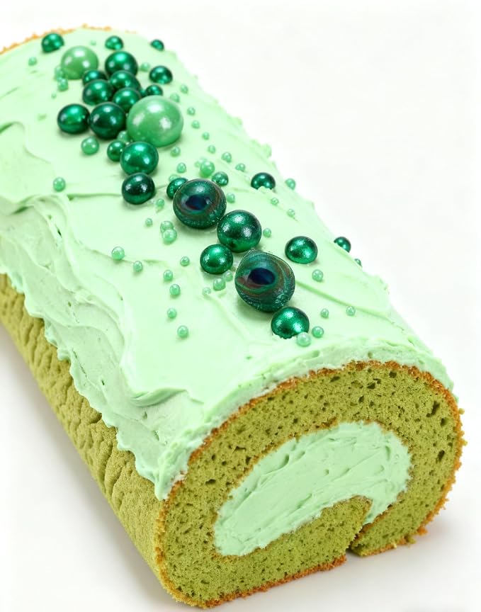 Edible Pearl Sprinkles, Emerald Green, 26 Colors Mixed Size | Sugar Pearls, For Cakes, Cupcakes, Cookies, Donuts & Ice Cream, Gluten Free, Food Grade, Wedding & Festival Decoration