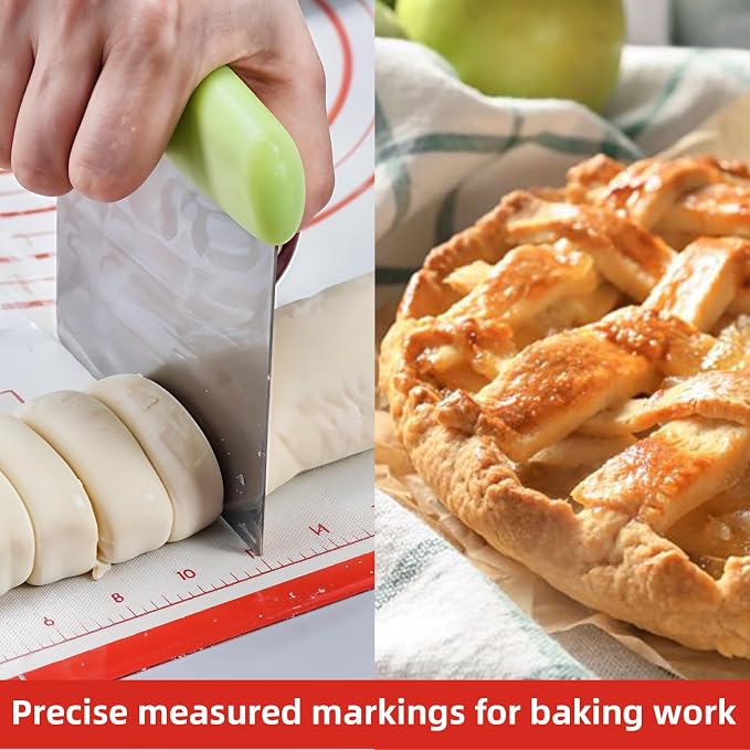 Large Silicone Baking Mat 32 x 24" Red Silicone Pastry Mat for Rolling Out Dough Rolling Mat - Pie Crust Mat Oven Liner with Measurement