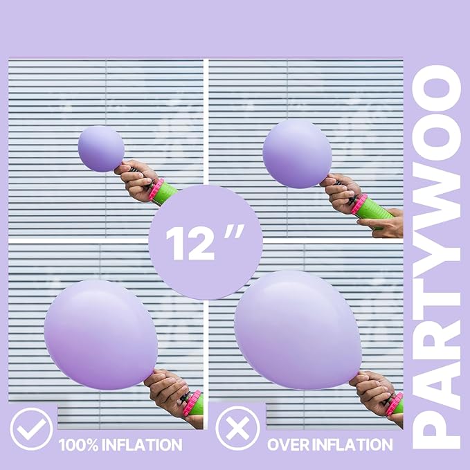 PartyWoo Pink and Purple Balloon Arch Kit Garland 140pcs Different Sizes of 18 12 10 5 Inch Metallic Baby Pink Hot Pink Chrome Light Purple Gold Confetti Balloons for Birthday Party Decorations