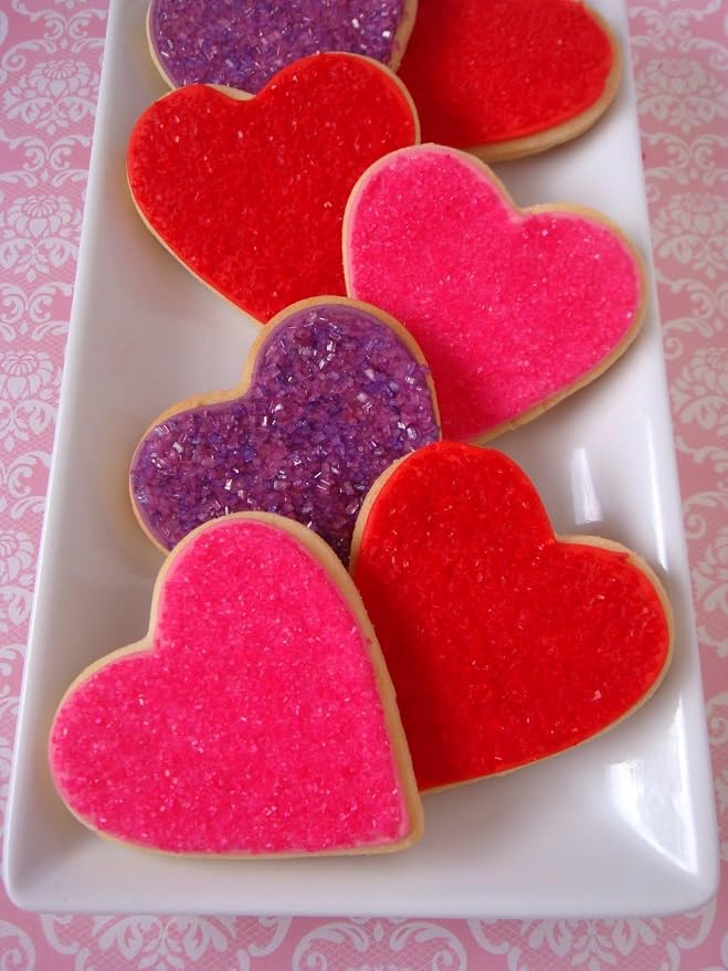Valentines Sprinkles Mix - 6.35 oz with Pink Red and White Hearts Jimmies, Nonpareils & Sanding Sugar Sprinkles for Cake Decorations, Baking, Cookie, Cupcake Topper Decorating