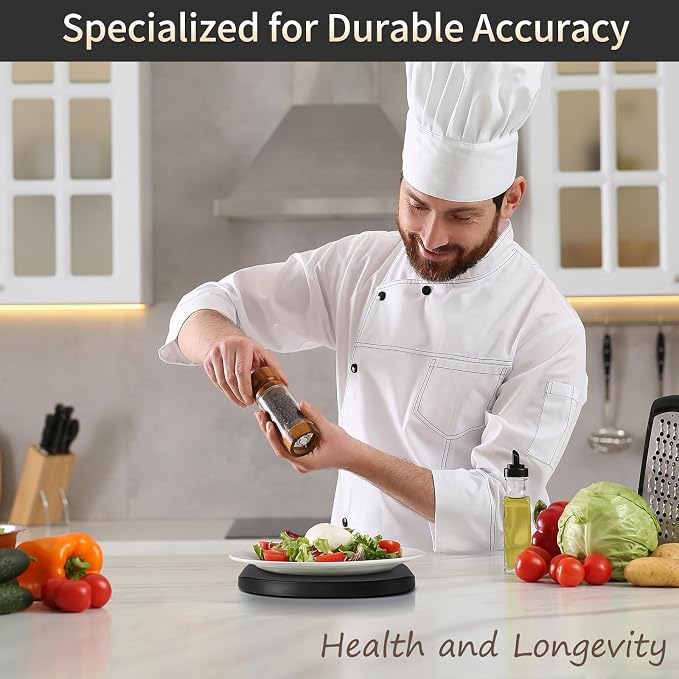 Vitafit 33lb/15kg Digital Food Scale in High Precision 0.1oz/1g, Our Own Kitchen Scale Professional Factory Since 2001, Home and Kitchen Essentials for Cooking and Baking, LED, 3*AAA Batteries, Black