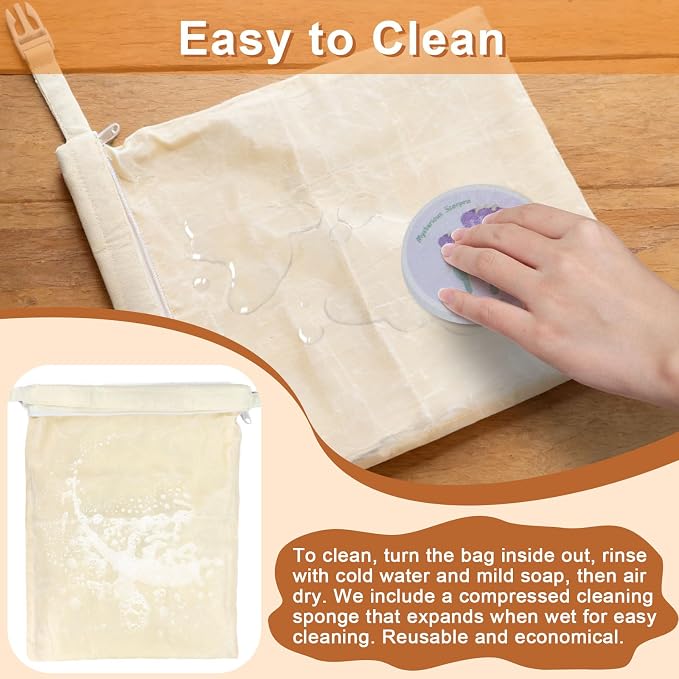 Beeswax Bread Bag 2 Pack, Reusable Organic Cotton Beeswax Bread Bags for Sourdough Homemade Bread, 17x13 Inch Large Capacity, Eco-Friendly, Keep Fresh, Locks in Moisture, Lock Closure, Easy to Clean