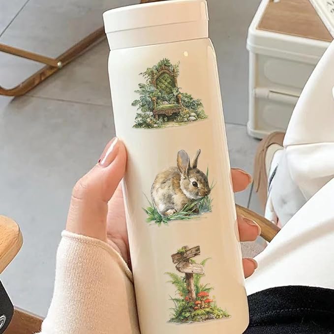50PCS Forest Stickers PET Transparent Trees Stickers Green Nature Decals Waterproof Decorative Decals for Scrapbook DIY Crafts Album Bullet Journal Planner Water Bottles Phone Cases Laptop