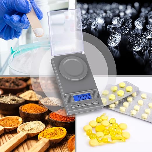 Fuzion Digital Milligram Scale 50g/0.001g, Powder Scale 6-in-1 Kit | Includes Soft Carry Bag, 50g Calibration Weight, Battery, Milligram Scale for Capsule Filling, Supplement, Reloading, Jewelry