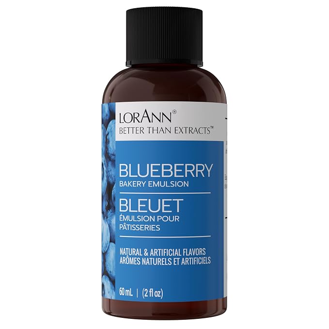 Lorann Oils Blueberry Bakery Emulsion: Realistic Blueberry Flavor, Perfect for Elevating Berry Notes in Baked Goods, Gluten-Free, Keto-Friendly, Substitute Essential for Your Kitchen, 2oz