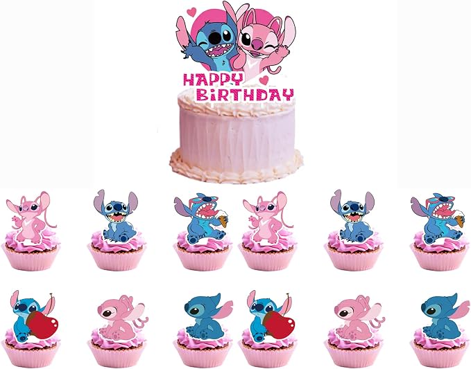 25PCS Cake Toppers Cupcake Toppers Cake Decorations Birthday Party Supplies Decorations (Style 2)