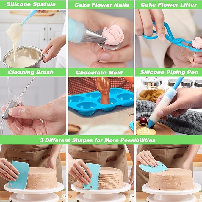 Suuker Cake Decorating Tools Supplies Kit, 236 Pieces | Baking Accessories with Storage Case, Frosting Piping Kit, 36 Numbered Piping Tips, Piping Bags and Tips Set