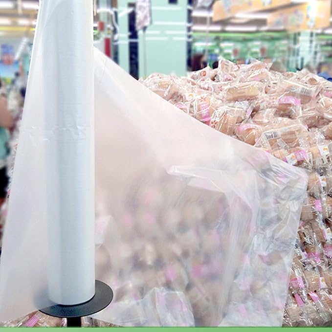 9527 Product 12" x 16" Clear Plastic Produce Bag, Food Storage Bag on a Roll, 350 Bags One Roll (4 Rolls), Freeze/Heat Clear Bag for Bread, Meat, Vegetables, Fruits