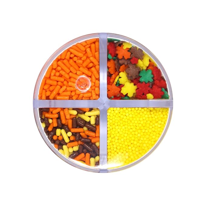 Mystic Sprinkles 4 Cell Sprinkle Assortments (Fabulous Fall, Petite)