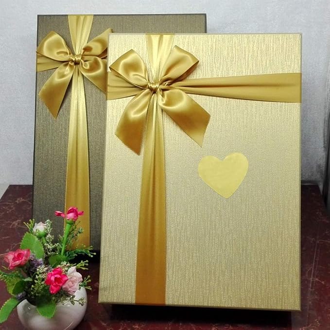 Hybsk 500pcs Gold Heart Shaped Stickers 30mm Love Labels for Crafting Scrapbooking Envelope Seals Decoration(Gold)