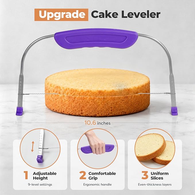 Kootek 71PCs Cake Decorating Kit, Baking Supplies Tools with 12" Aluminum Revolving Cake Turntable, 12 Piping Tips Set, 50 Pastry Bags, 2 Frosting Spatulas, 3 Scrapers, Leveler, Coupler, Cake Board