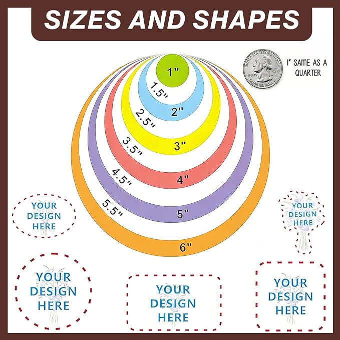 Custom Round Stickers,Custom Waterproof Vinyl Labels,Personalized Made with Love Stickers for Small Business Packaging, Wedding Favors, Branding-0.75-10inch (50-1000 pcs)