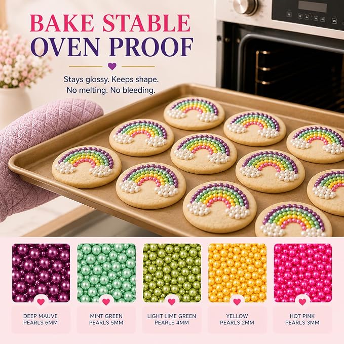 Confect Pearl Sprinkles – Tropical Summer 5 Pack Dragees Mix (Purple, Teal, Sea Green, Yellow & Bright Pink) – Fun & Festive Cake and Cupcake Decorations – Vegan, Gluten-Free, Nut-Free, Soy-Free, Dairy-Free, Palm Oil-Free, No Artificial Dyes- 5 Oz