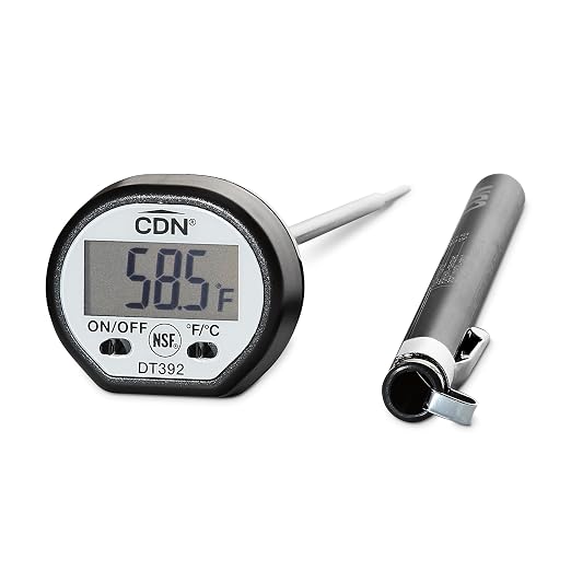CDN DT392 ProAccurate® Digital Food Thermometer, NSF Certified Instant Read Meat Thermometer, Thin Tip Probe for Cooking, Grilling, BBQ, Candy Making & Baking, -50 to 392°F