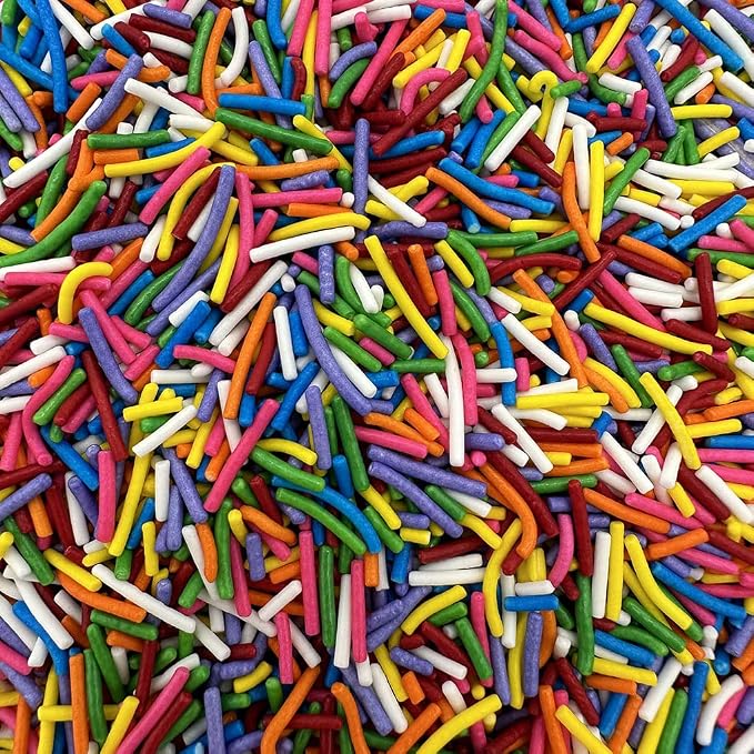 Rainbow Jimmies Sprinkles,Cake Dessert Sprinkles,Cookie Sprinkles,Sugar Pearl, Edible Candy Pearls Sprinkles -Easter Sprinkles- Color Sprinkles - Holiday Cake Sprinkles - Gluten-Free Sprinkles for Baking - Cupcake and Cake Topper for Cake Cupcake Decor...