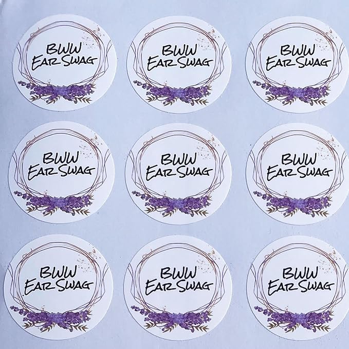 Custom Stickers for Weddings, Birthdays & Businesses - Personalized Labels with Your Logo - Waterproof, Fade and Heat Resistant - Pack of 100-1000 (Wreath W, 3 Inch)