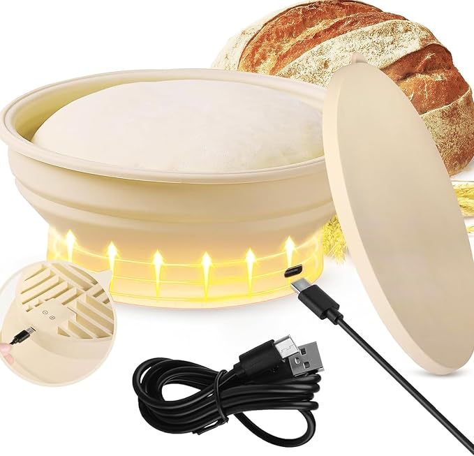 Foldable Silicone Proofing Basket for Efficient Dough Fermentation Temperature Controlled Bread Maker Kitchen Tool Electric Yeast Proofer