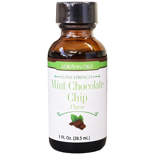 LorAnn Oils Super Strength Flavoring - Used For Candy Making, Flavoring Extracts, Baking, Hard Candy, and Flavor Oils - Bold, Natural Flavors 4X Stronger Than Extracts - Mint Chocolate Chip, 1 fl oz
