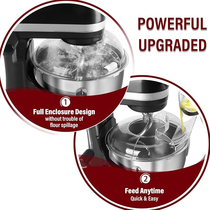 Pouring Shield for KitchenAid Stand Mixers Bowl Lift 6-7 QT Stainless Steel (Only),Safety Pouring Shield,Splatter Guard for Kitchen aid Mixer Bowl,Kitchen aid Accessories and Attachments
