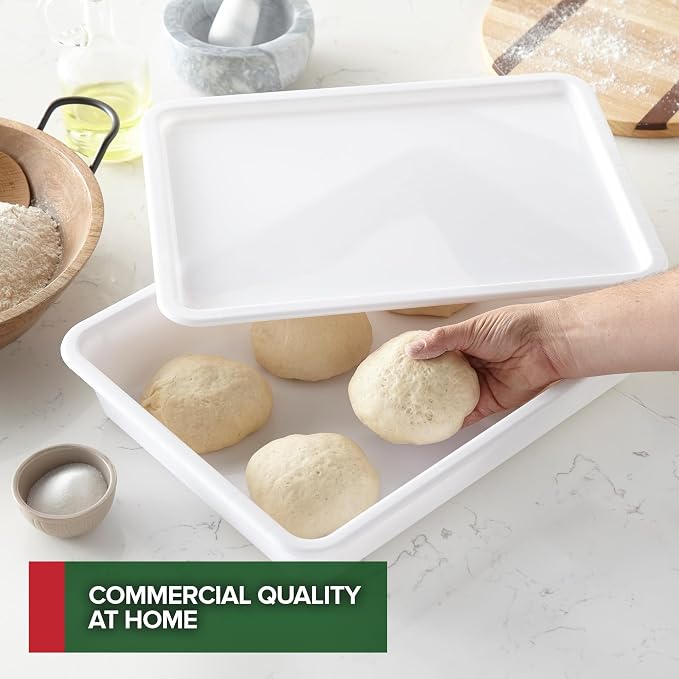 Stock Your Home Dough Proofing Container with Lid (2 Pack) Homemade Bread and Pizza Dough Storage Box for Proofing