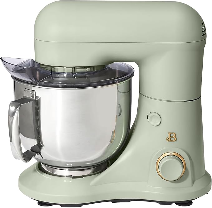 5.3 Qt Stand Mixer, 300W Electric Kitchen Mixer with 12 Speeds, Tilt Head Design, Stainless Steel Bowl, Dough Hook Whisk Beater Splash Guard (Sage Green)