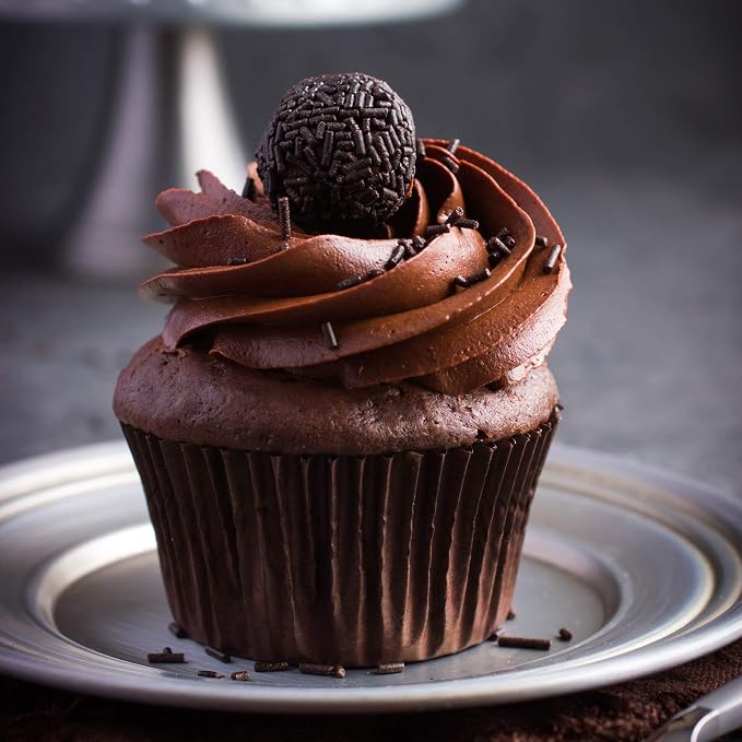 Standard Size Baking Cups Cupcake Liners 200 Pcs (Black)