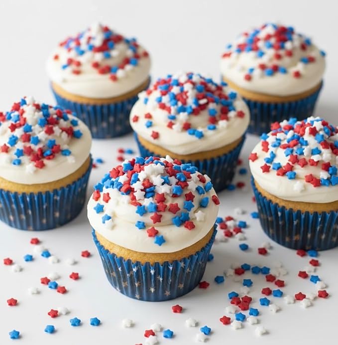 Sprinkles | Colored Sugar | Patriotic Sprinkles | Red white and blue sprinkle | Cocktail sugar | Cupcake sprinkle | Cake sprinkles | Manvscakes | 3 ounces