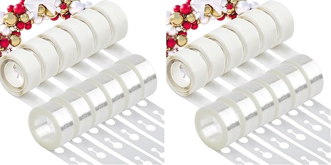 Arch Kit 98.5ft Tape & 600pcs Glue Point for Balloon Decorating Strip Kit - Party Graduation Wedding Birthday Baby Shower Decor (Pack of 2)