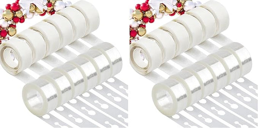 Arch Kit 98.5ft Tape & 600pcs Glue Point for Balloon Decorating Strip Kit - Party Graduation Wedding Birthday Baby Shower Decor (Pack of 2)