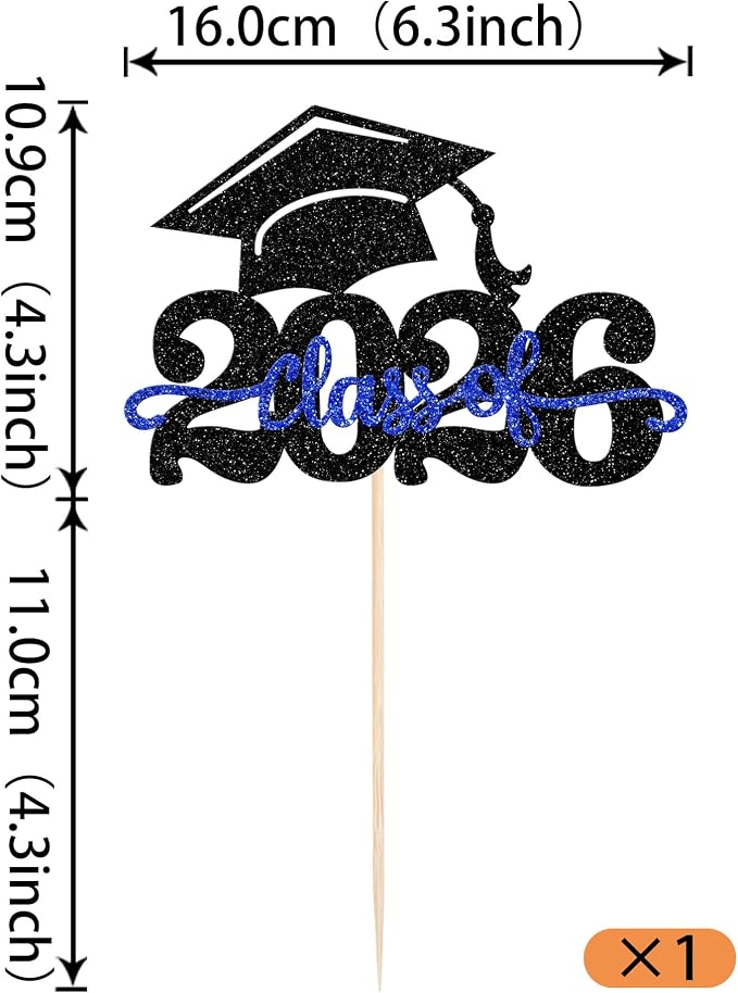 1 Pack Class of 2025 Cake Topper Glitter Congrats Grad Cap 2025 Graduation Cake Pick for 2025 Graduation Theme High School Boys Girls Graduate Party Cake Decorations Supplies Black Green
