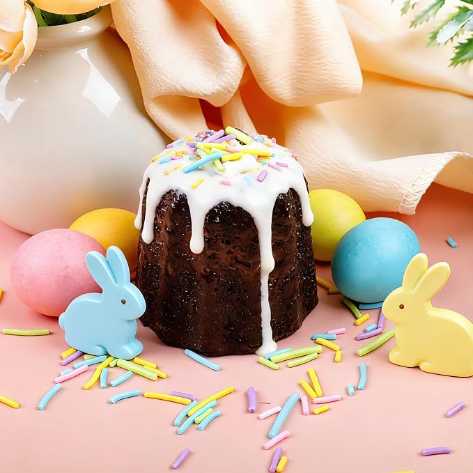 Easter Jimmies Sprinkles, Edible Pastel Sprinkles for Baking Topping, Cupcakes, Cookies, Ice Cream & Cake Decorating, Spring Baby Shower Birthday Party Supplies