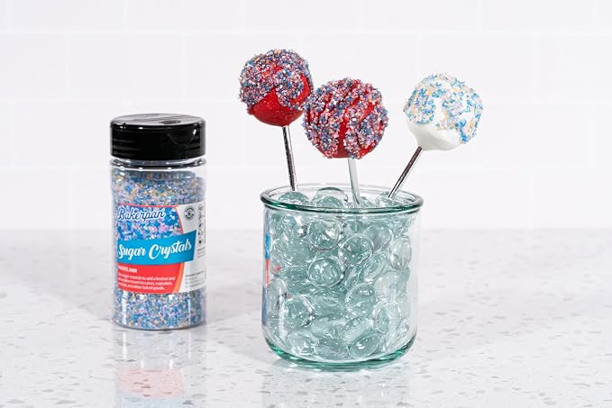 Bakerpan Pastel Sugar Sprinkles for Baking - 7 oz Coarse Sparkling Decorating Sugar Crystals for Baking Topping, Cookies & Cupcakes | Kosher, Gluten-Free, Made in USA