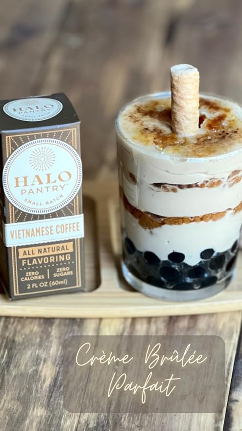 Natural VIETNAMESE COFFEE Flavoring Extract by HALO PANTRY (2oz bottle) | Dairy-Free, Dye-Free, Sugar-Free, Gluten-Free, NO Sweeteners, NO Calories | Perfect for customizing ANY baking, candy, dessert or drink recipes