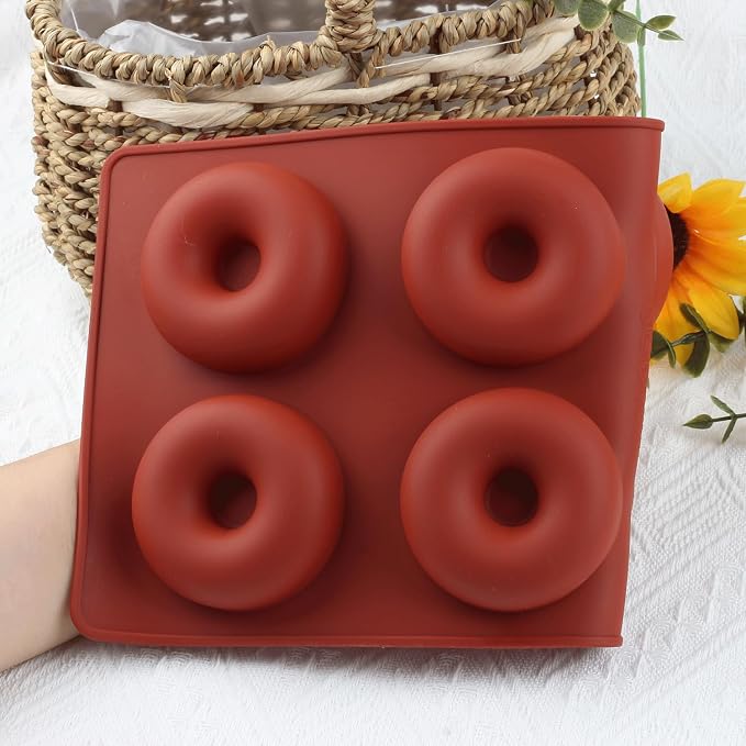6 Cavity Donut Silicone Chocolate Molds Doughnut Pan Baking Mold For Chocolate Candy