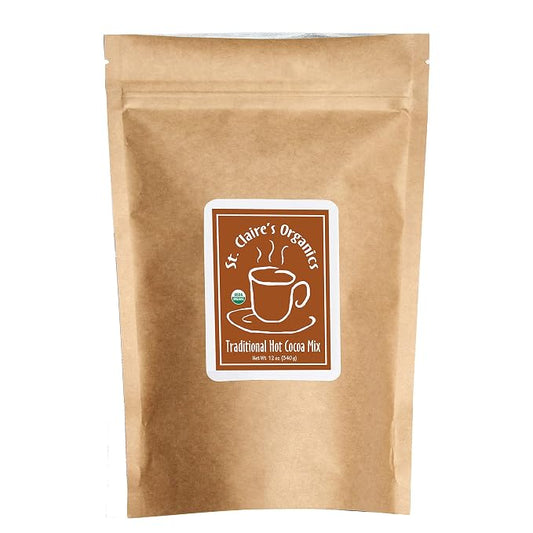 St. Claire's Organic Gourmet Hot Cocoa, (Traditional, 12 Ounce Bag, 20 servings) | Allergen-Free, Vegan, GMO-Free, Gluten-Free | Made in our Allergen-Free facility