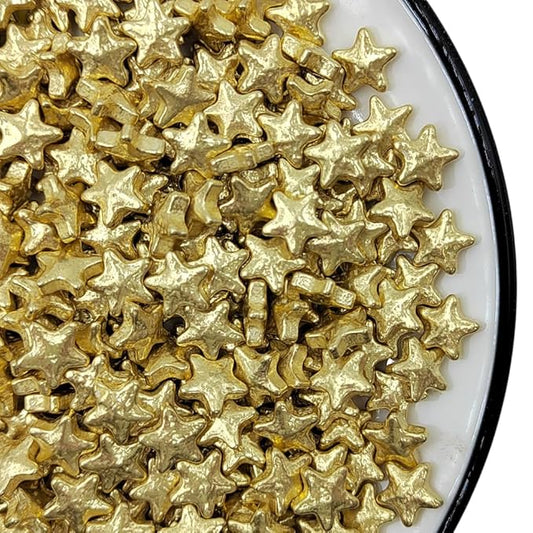 10mm Gold Stars Sprinkles Edible Stars for Cake Decorating Star Cake Decorations Cupcake Toppers Baking Cookie Decorating Ice Cream Toppings