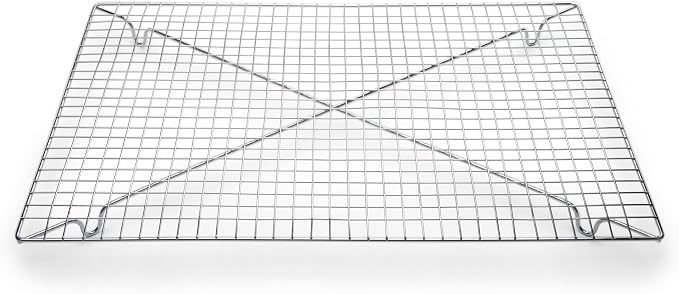 Fox Run Rectangular Cooling Rack, Iron/Chrome, 18-Inch x 12.5-Inch, Metallic