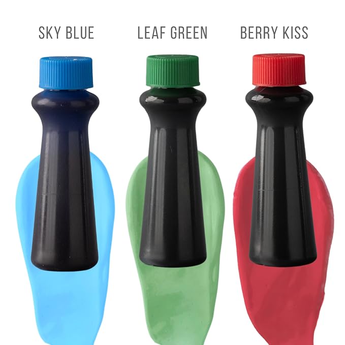 Dye Free Christmas Food Coloring Set – 3 Bottles (Berry Kiss Red, Leaf Green, Winter Blue)1.22 fl oz | All Natural, Free from Artificial Dyes | For Frosting, Baking, Icing & Desserts (Christmas, 3 pack)