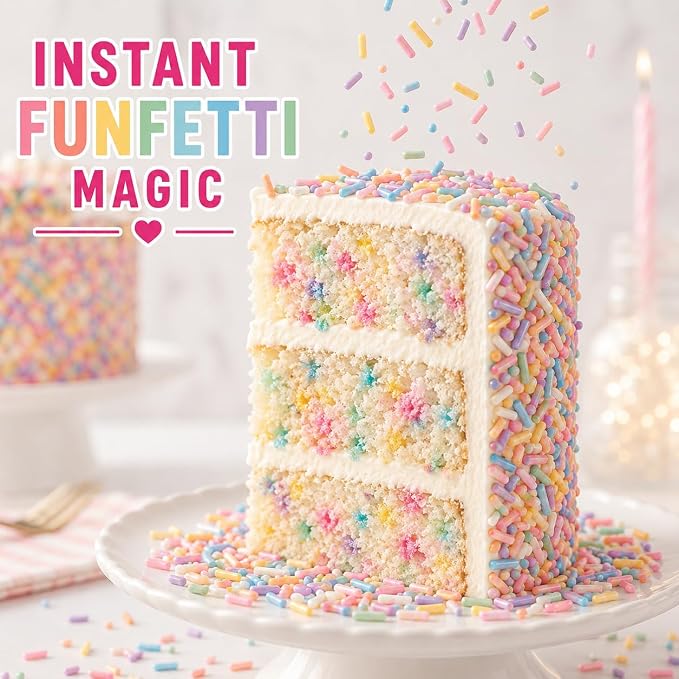 Confect Rainbow Sprinkles | Prism Party Custom Jimmies Blend | Multicolor Edible Toppings for Cake & Baking Decoration | Vegan, Gluten-Free, Nut-Free, Dairy-Free, Palm Oil-Free – 4.2 Oz