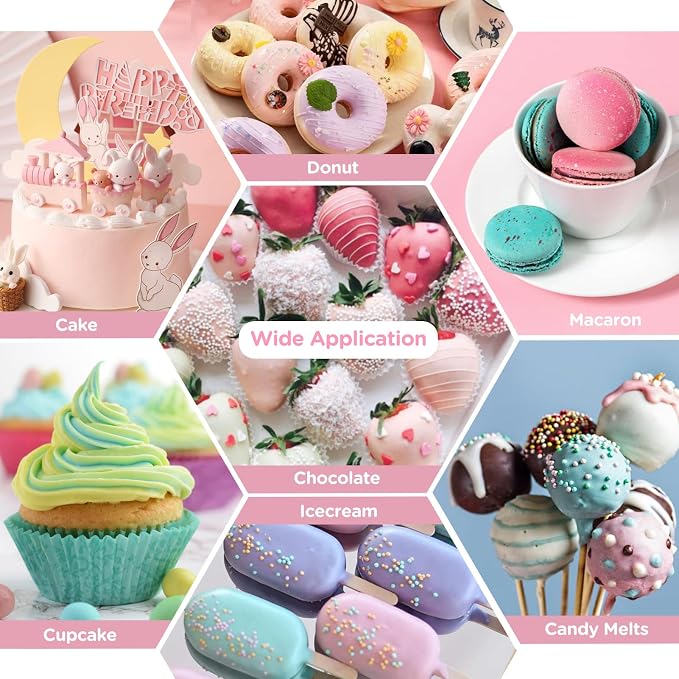 Oil Based Food Coloring for Chocolate - 30 Milliliters Upgraded Light Pink Oil Food Color for Baking Cake Decorating, Edible Food Dye for Candy Melts Cookies Easter Egg Icing Fondant Meringues